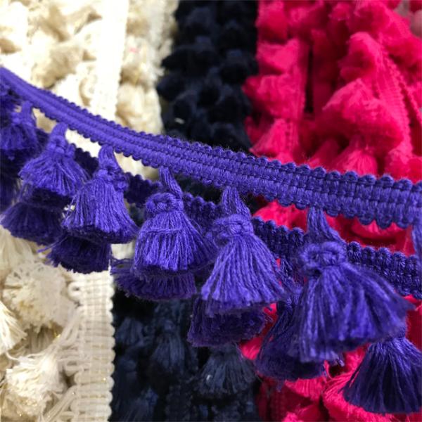 Niris Lingerie garment accessories 3cm width Multicolor tassel fringe tassel lace trim