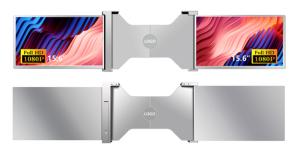Two 15.6-Inch FHD Laptop Monitor Compatible With Laptops From 15.6 To 18.5 Inches 1920*1080 FHD Resolution Supports 12 Languages