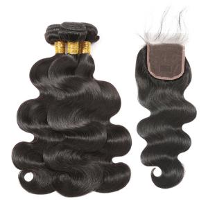 China Natural Black 100% Brazilian Virgin Hair / Brazilian Human Hair Bundles wholesale