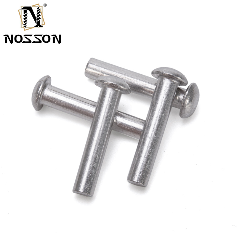 Aluminium Flat Thin Head Iron Rivet Solid Rivet Handle Knock Rivet Kit for Brake and Clutch Lining in Bright Finish Easy