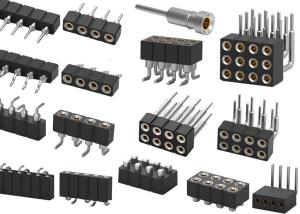 China Dual Row PCB Round Pin Header Connector Machined Female Header 1.27mm 2.0mm 2.54mm wholesale
