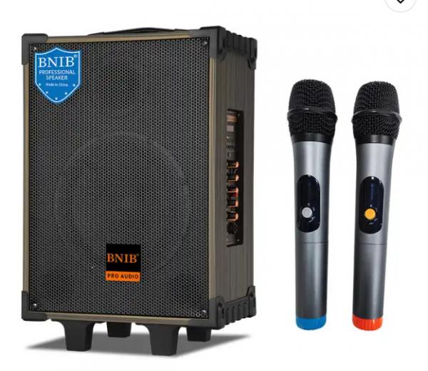 Quality OEM Portable Wooden Karaoke Party Speaker Dj Sound System Guitar Input for sale