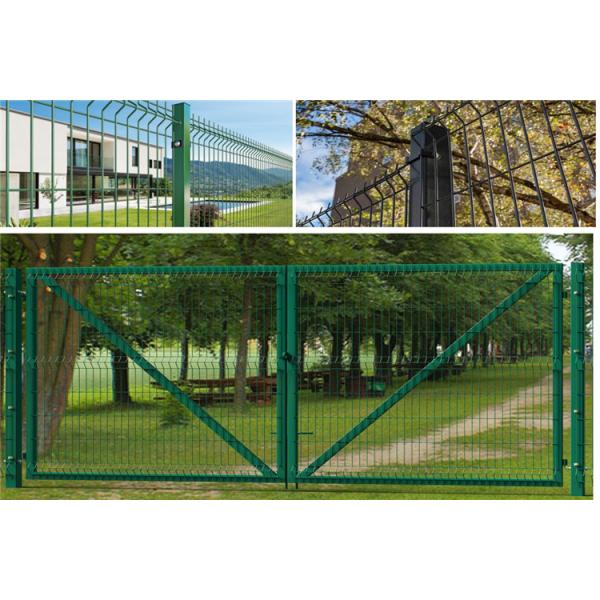 1.23m 3mm Out Diameter 3d Welded Wire Mesh Fence Powder Coated