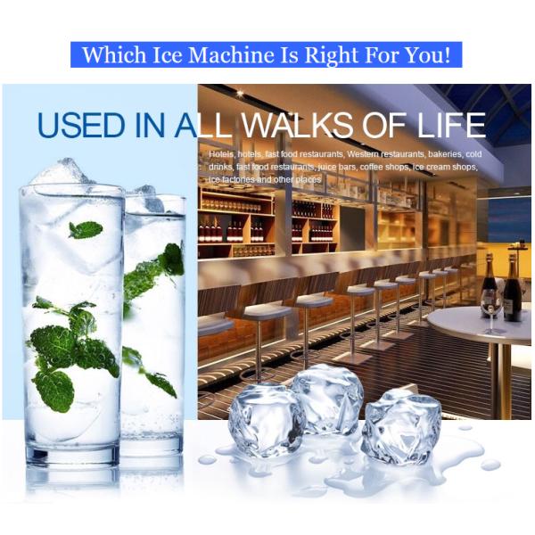 90kgs/24h Output Black Titanium Stainless Steel 304 Shell Square Ice Machine with Blue Light