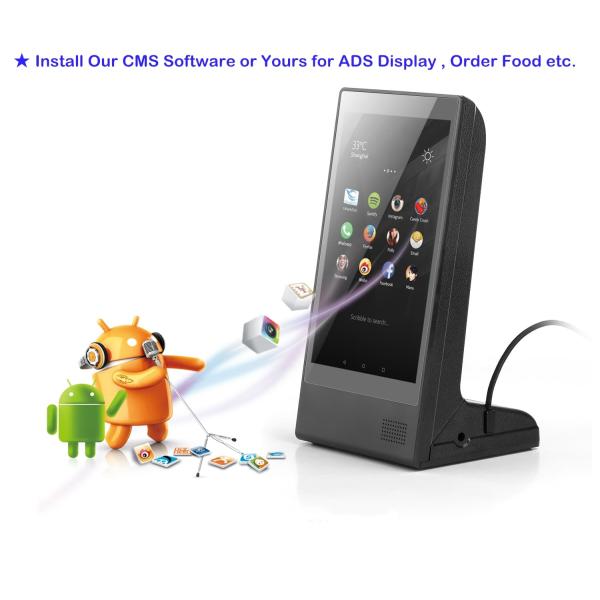 8inch Tabletop Digital Order Call Display LCD Screen Advertising Player with Menu Power Bank