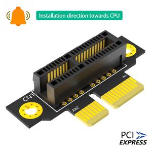 China Reverse 90 Degree PCI-E 3.0 1X Slot To PCIe X1 Adapter Riser Card For 1U Server Case wholesale