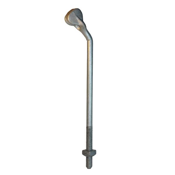 Quality ANSI/IEEE C135.1 Oval Eye Bolt Utility Pole Anchor Rod For Guying With Expanding And Cross Plate Anchors for sale