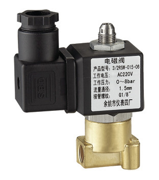 2 / 3 RSW brass 3-way solenoid valve direct acting normally closed NC 1 / 8 " DC24V 12V