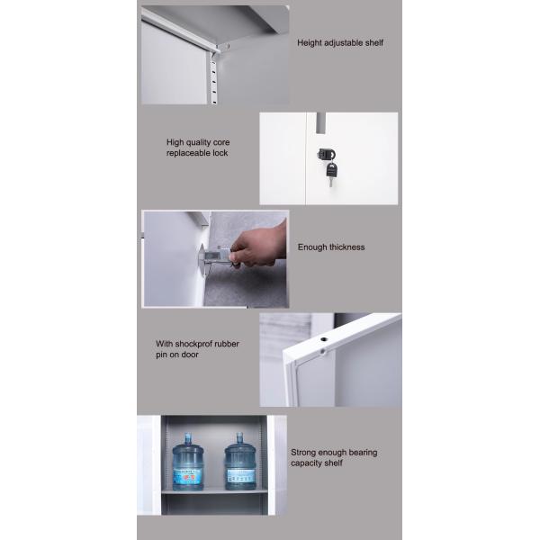 white 1mm Two Drawer Steel Filing Cabinet Assembly Structure