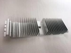 China CNC machined fin aluminum heatsink, deburr and thread holes for cooling system wholesale