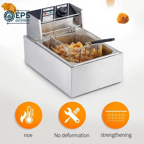 Versatile Button Control Mod Commercial Gas Frying Machine for Large-Scale