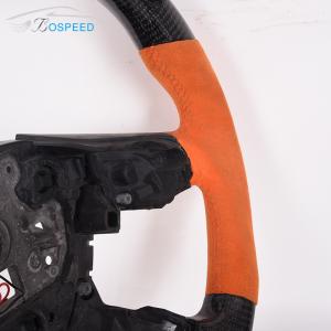 Orange Alcantara Ford Carbon Fiber Steering Wheel Gloss Black Raptor