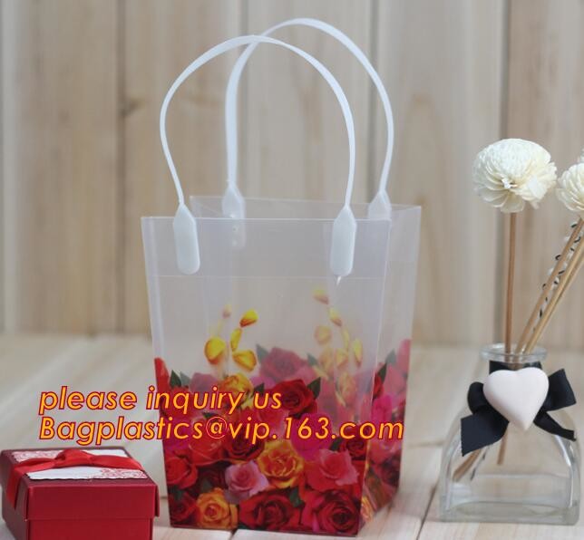 Promotional customized high quality soft loop plastic cloth bag,manufacturer custom soft loop handle polyethylene PE pla