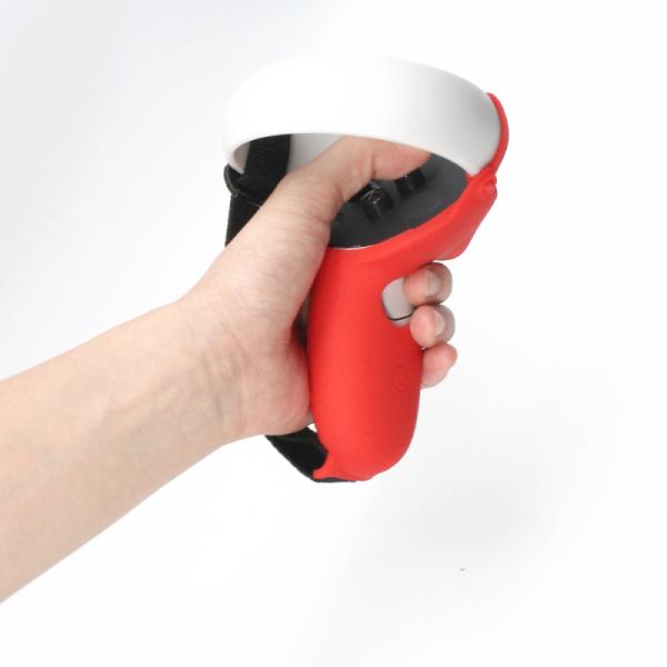 Hot Sale 2in1 Kit Silicone Cover Knuckle Strap for Oculus Quest 2 VR Touch Controller Protective Case Handle Grip for Quest 2