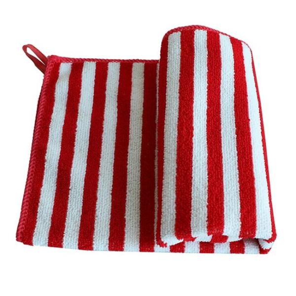 Quality Custom Striped Terry 800gsm Microfiber Cloth Cleaning 40x40cm for sale