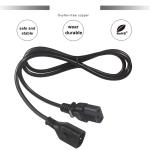 OEM 1.5M Computer AC Electric Power Cord IEC C14 Plug To IEC C13 Female