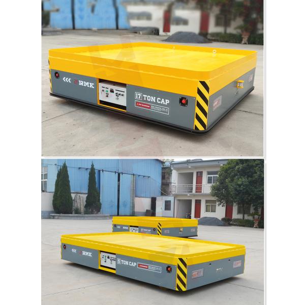 Steerable Motorized Trackless Transfer Trolley 5 Tons Directional Movement
