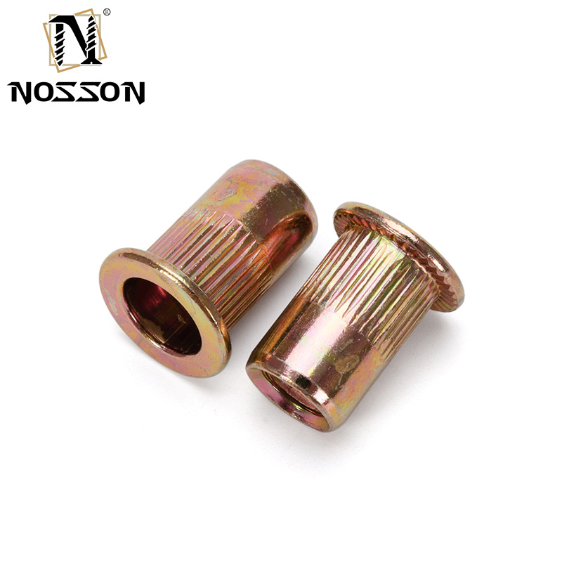 Metric DIN Remache Tuerca Rivnut M3 M4 M5 M6 M8 M10 M12 304 Stainless Steel Flat Head Knurled Threaded Insert Rivet Nut