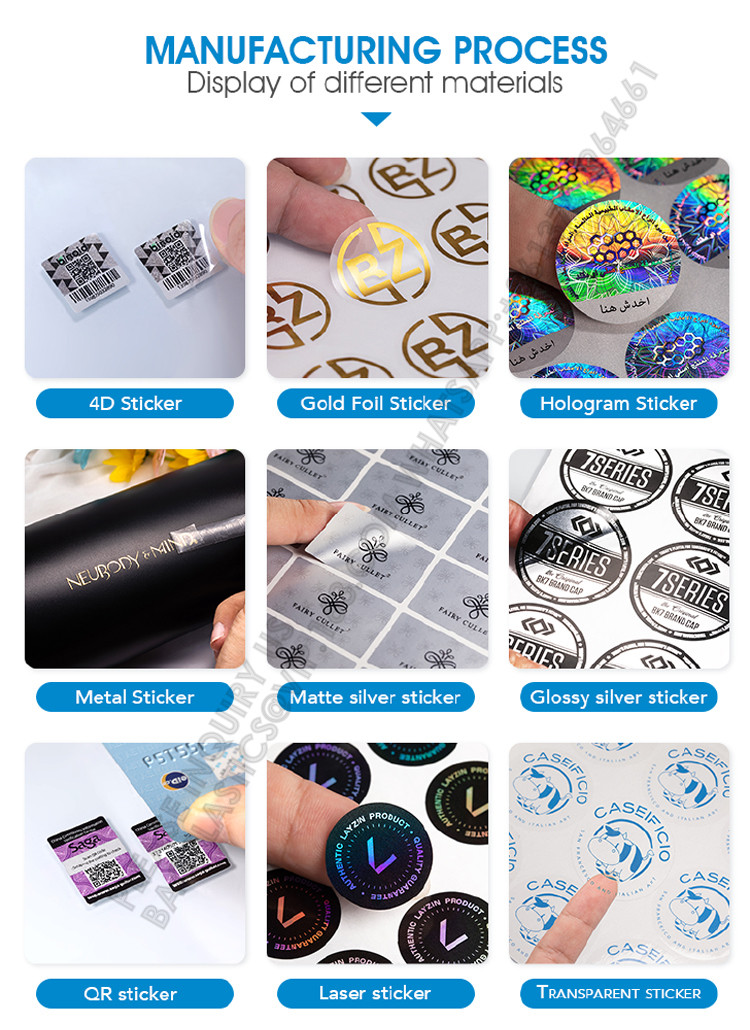 Security Labels QR Code Anti Counterfeiting Sticker 3D Self-Adhesive VOID Holographic Label