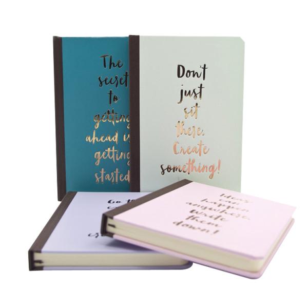 Quality 100gsm Linen Journal Book With Gold Foiled Custom Size A4 Notebook Printing for sale