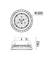 IP65 Cree Outdoor LED Canopy Lights / 70W 80W Round LED Canopy Light