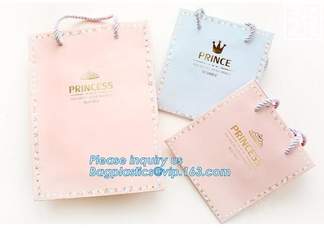Customized Cut Printed Coated Paper Shopping Bag with Matt Lamination,rope handle custom logo printed white paper bag