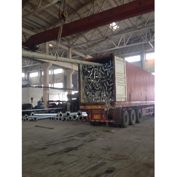 Transmission Line Project Electrical Power Pole , Metal Utility Pole 220KV Q345