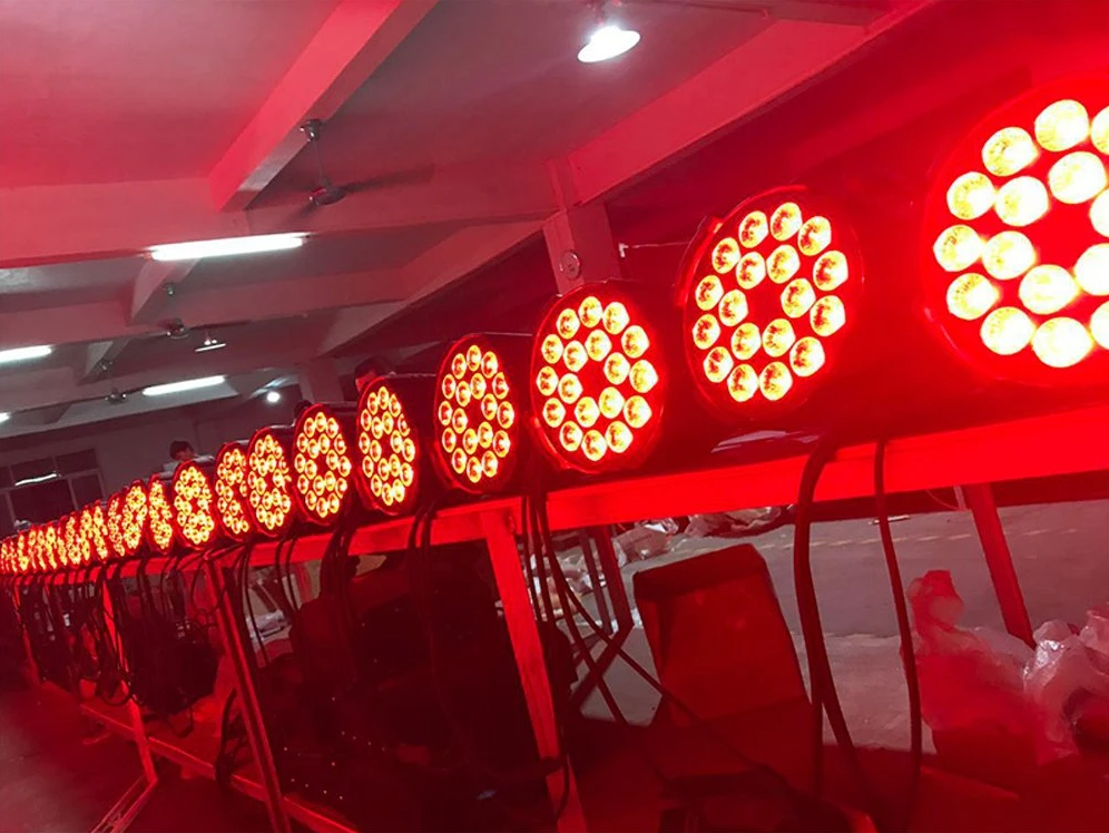 Battery Flat Par Light LED Wireless Waterproof 54x3w DMX512 for Wedding Stage