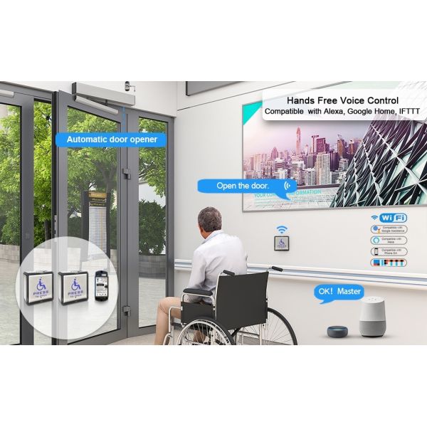 Disabled Specific Door Opener Low Energy ADA Revolving Door Operator For Hospitals