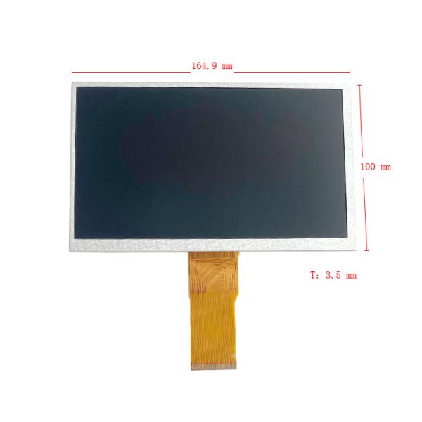7 Inch TFT LCD Screen 300 Nits 1024x600 IPS 50 Pin RGB Interface Custom Touch Screen Display
