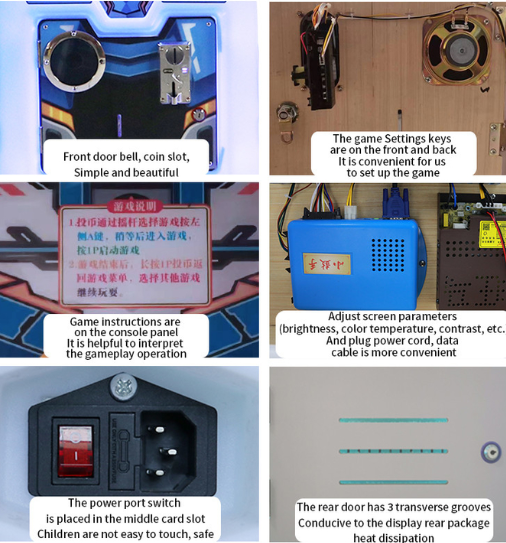 Children's Button Game Arcade Machine Video Game Machine Amusement Park