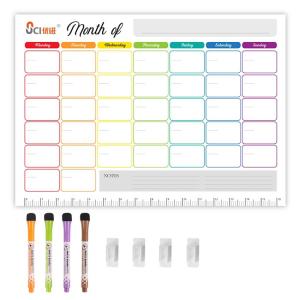 Dry Erase Reusable Calendar Planner Sticky Monthly Planner SGS OEM