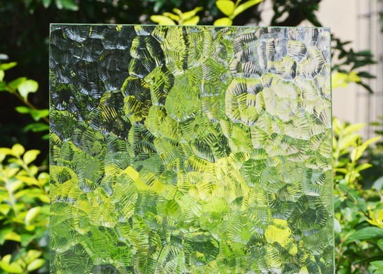 Millennium Patterned Decorative Tempered Glass , Decorative Patterned Glass Size Custom