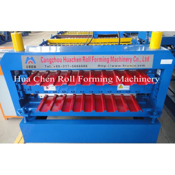 20m/Min Red Panel Double Layer Roll Forming Machine Roofing Sheet Forming Machine