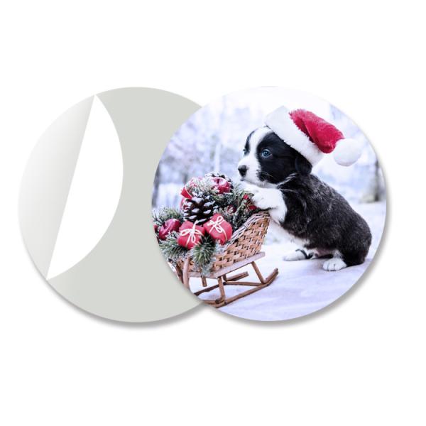 Quality Round 3D Lenticular Stickers For Keyrings PET Flip Changing Sticker for sale