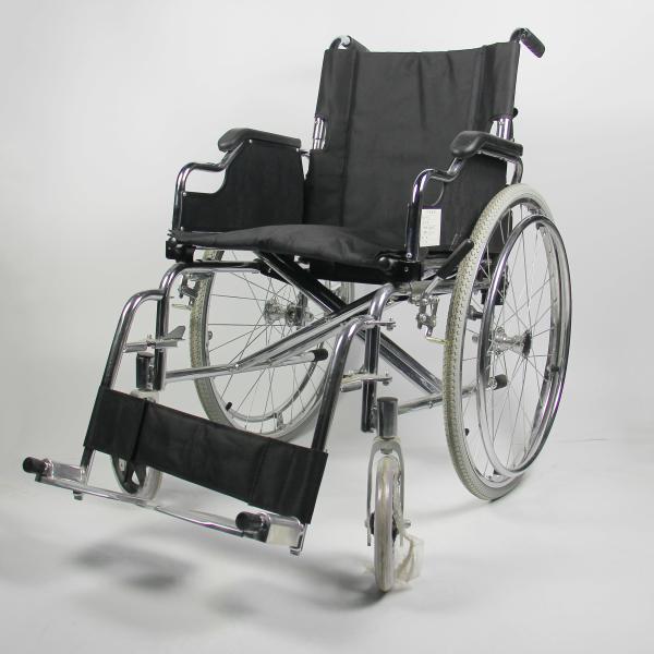 Quality Easy Carry Folding Steel Wheelchair Flip Up Armrest Detachable Footrest for sale