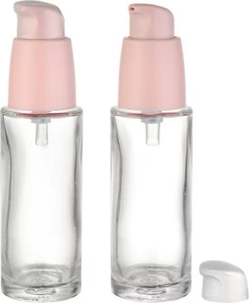 Quality 15ml 30ml Cosmetic Pump Bottle With 0.25 Ml Pump Dosage And Screw Pump Type for sale