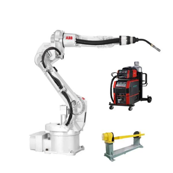 Quality 6 Axis Welding Robot Arm ABB Brand IRB 1520ID Welding Robot With Megmeet Welding Power And Positioner for sale