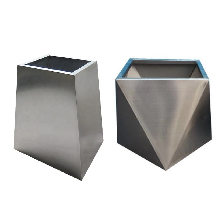 Outside garden metal rectangular planter box flower pot