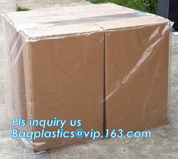 Customized Square Bottom or Side Guesst Plastic Protective Pallet Covers, 4 Mil Dust proof Clear Pallet Covers, BAGPLAST