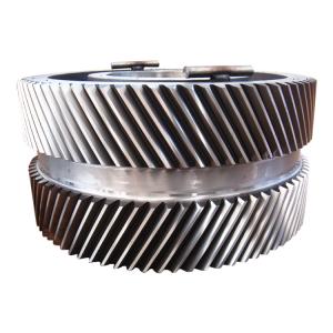 China Coal Mill Parts Cylindrical Worm Gear 45# Steel Spur 2 Mold Helical Gear Set on sale