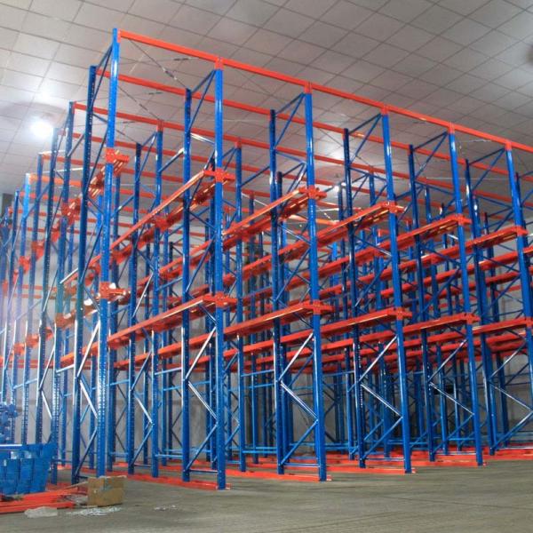 2-7 Levels Drive In Pallet Racking System For Customized Heavy Duty Warehouse Storage
