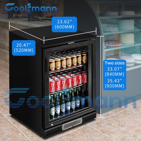 Quality Double Layer Backbar Cooler Wire Tube Condenser Glass Display Fridge for sale