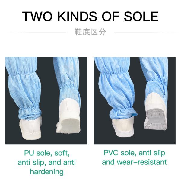 Unisex ESD Cleanroom Shoes Anti-Static PVC Work Boots H-3518
