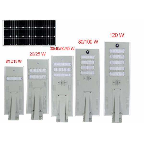50w All In One Solar Power Smart Led Street Light Lithium Battery For Road