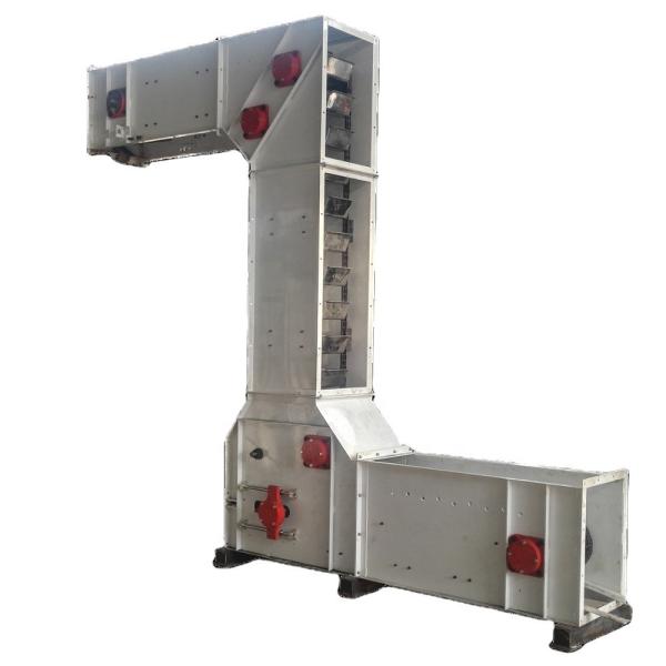 Heavy Duty Z Type Stainless Steel Bucket Elevator Machine 370mm Width