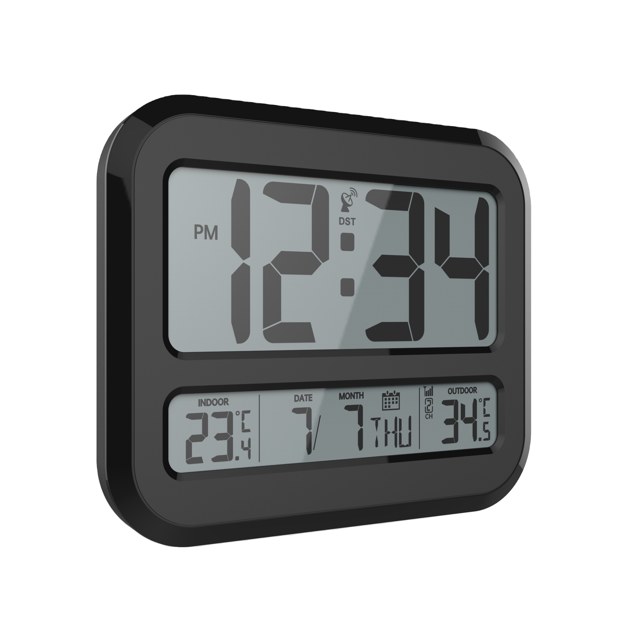 2 X AAA Battery Powered Jumbo Display Alarm 6 Button Clock Digital Clock With Date
