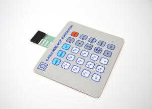 China Square Shape Tactile Membrane Switch Keyboard With Glossy Surface 3M467 Adhesive Back wholesale