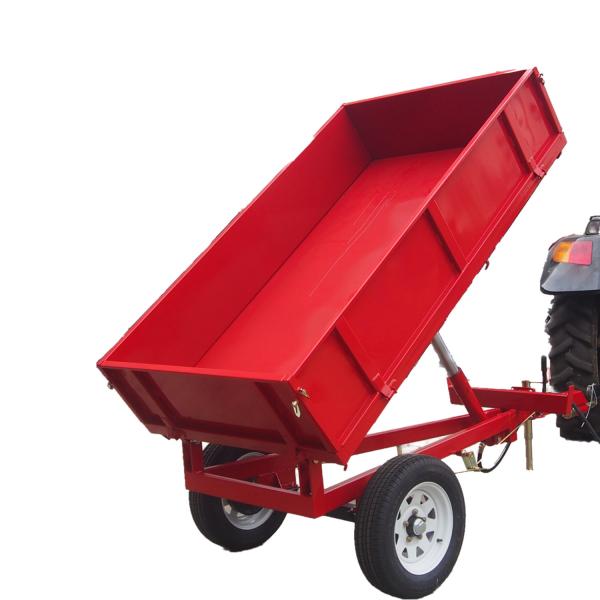 18hp Tractor Hydraulic Dump Small Agricultural Trailer 350mm Durable