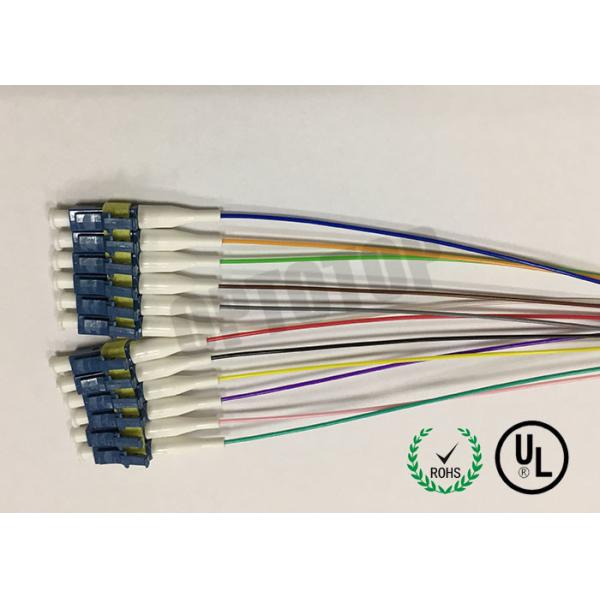 12 Core Fiber Optic Cable , LC / UPC MPO Patch Cord Single Mode 0.9mm Cable